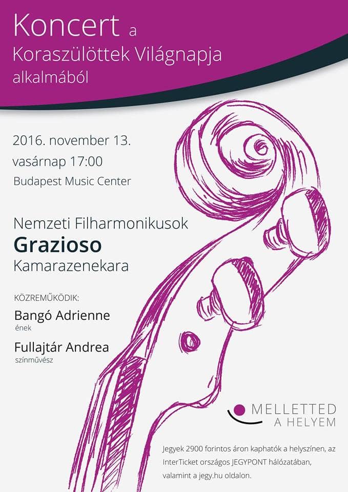Koncert a Koraszülöttek Világnapja alkalmából